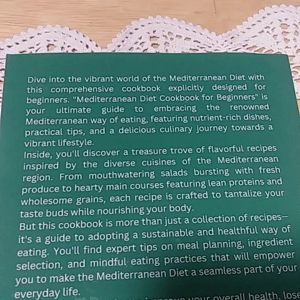 Book Sale! 3 for $10! Mediterranean Diet Cookbook for Beginners